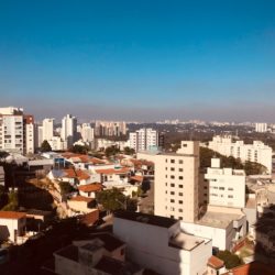 Vista do bairro em quarentena