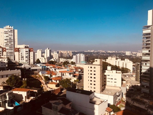 Vista do bairro em quarentena